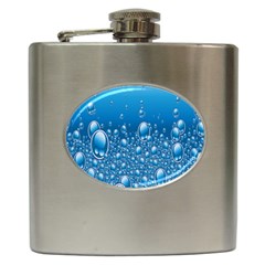 Water Bubble Blue Foam Hip Flask (6 Oz) by Mariart