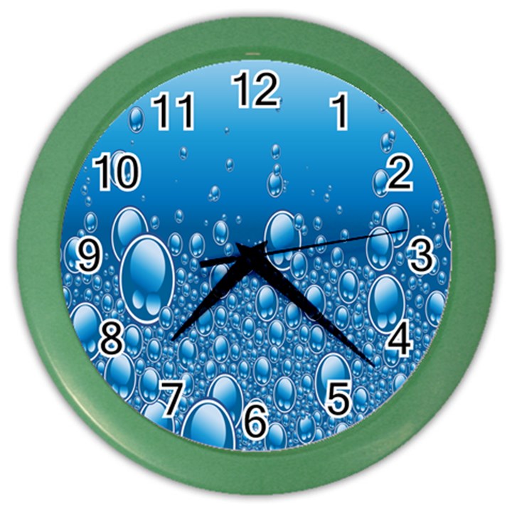 Water Bubble Blue Foam Color Wall Clocks