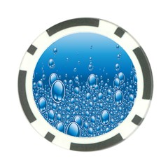 Water Bubble Blue Foam Poker Chip Card Guard by Mariart