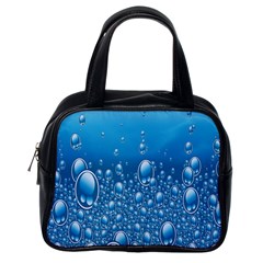 Water Bubble Blue Foam Classic Handbags (one Side) by Mariart