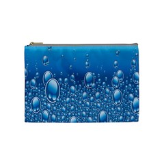 Water Bubble Blue Foam Cosmetic Bag (medium) 