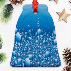 Water Bubble Blue Foam Ornament (bell) by Mariart