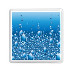 Water Bubble Blue Foam Memory Card Reader (square)  by Mariart