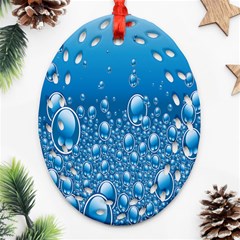 Water Bubble Blue Foam Ornament (oval Filigree)