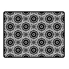 Geometric Black And White Double Sided Fleece Blanket (small)  by linceazul