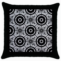 Geometric Black And White Throw Pillow Case (black) by linceazul