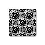 Geometric Black And White Square Magnet Front