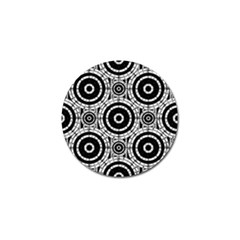 Geometric Black And White Golf Ball Marker (4 Pack) by linceazul