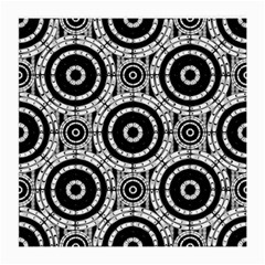 Geometric Black And White Medium Glasses Cloth (2-side) by linceazul