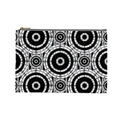 Geometric Black And White Cosmetic Bag (large) 