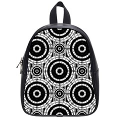 Geometric Black And White School Bags (small)  by linceazul