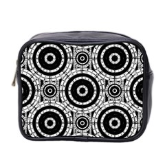 Geometric Black And White Mini Toiletries Bag 2-side by linceazul