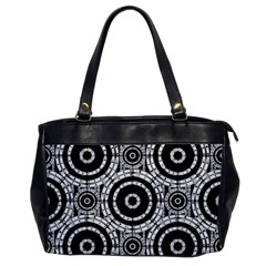 Geometric Black And White Office Handbags by linceazul