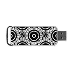 Geometric Black And White Portable Usb Flash (two Sides) by linceazul