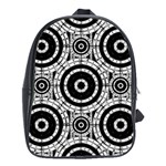 Geometric Black And White School Bags (XL)  Front