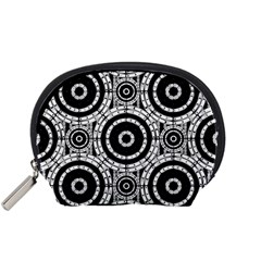 Geometric Black And White Accessory Pouches (small)  by linceazul