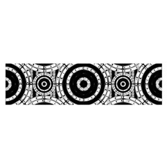 Geometric Black And White Satin Scarf (oblong) by linceazul