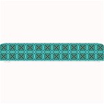 Turquoise Damask Pattern Small Bar Mats 24 x4  Bar Mat