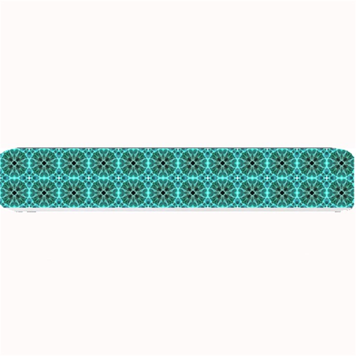 Turquoise Damask Pattern Small Bar Mats