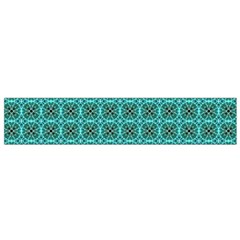 Turquoise Damask Pattern Flano Scarf (small) by linceazul