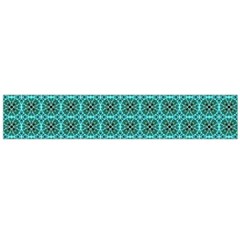 Turquoise Damask Pattern Flano Scarf (large) by linceazul