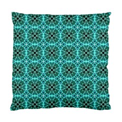 Turquoise Damask Pattern Standard Cushion Case (one Side) by linceazul