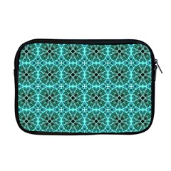 Turquoise Damask Pattern Apple Macbook Pro 17  Zipper Case by linceazul