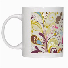 Colorful Seamless Floral Background White Mugs by TastefulDesigns