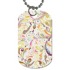 Colorful Seamless Floral Background Dog Tag (one Side) by TastefulDesigns