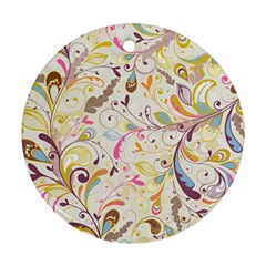 Colorful Seamless Floral Background Round Ornament (two Sides) by TastefulDesigns