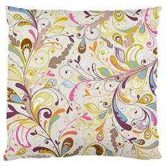 Colorful Seamless Floral Background Large Cushion Case (one Side) by TastefulDesigns