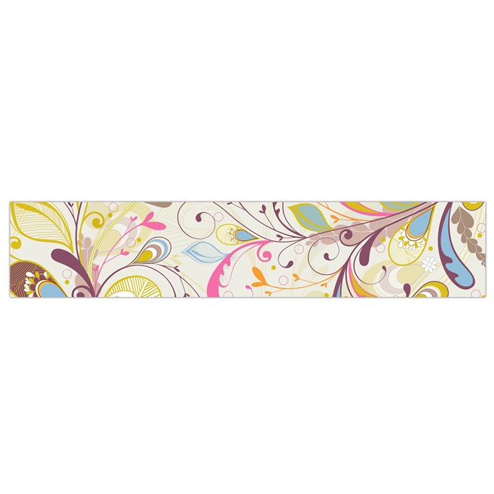 Colorful Seamless Floral Background Flano Scarf (Small)