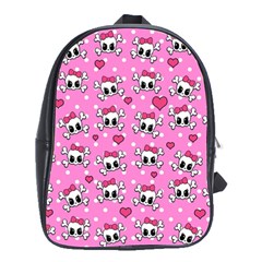 Cute Skulls  School Bags(large)  by Valentinaart