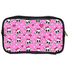 Cute Skulls  Toiletries Bags 2-side by Valentinaart