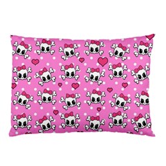 Cute Skulls  Pillow Case (two Sides) by Valentinaart