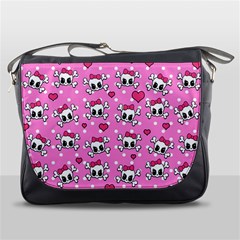 Cute Skulls  Messenger Bags by Valentinaart