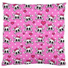 Cute Skulls  Large Cushion Case (two Sides) by Valentinaart