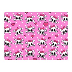 Cute Skulls  Double Sided Flano Blanket (mini)  by Valentinaart