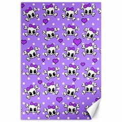 Cute Skulls  Canvas 12  X 18   by Valentinaart