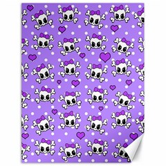 Cute Skulls  Canvas 18  X 24   by Valentinaart