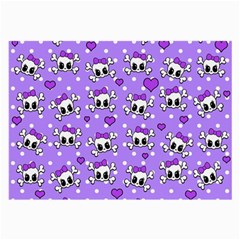 Cute Skulls  Large Glasses Cloth (2-side) by Valentinaart