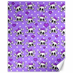 Cute Skulls  Canvas 11  X 14   by Valentinaart