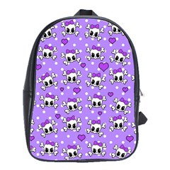 Cute Skulls  School Bags(large)  by Valentinaart