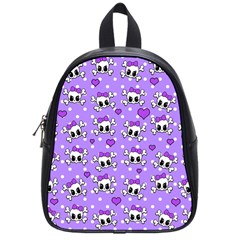 Cute Skulls  School Bags (small)  by Valentinaart