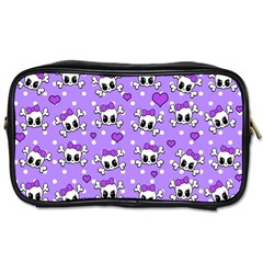 Cute Skulls  Toiletries Bags 2-side by Valentinaart