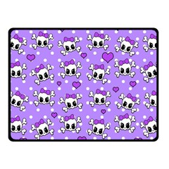 Cute Skulls  Fleece Blanket (small) by Valentinaart