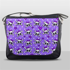 Cute Skulls  Messenger Bags by Valentinaart