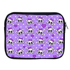 Cute Skulls  Apple Ipad 2/3/4 Zipper Cases by Valentinaart