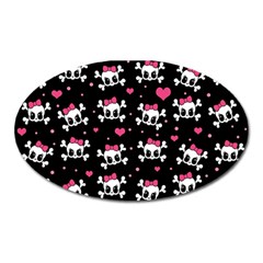 Cute Skulls  Oval Magnet