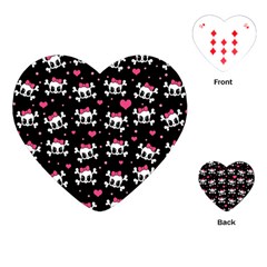 Cute Skulls  Playing Cards (heart)  by Valentinaart